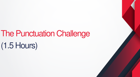The Punctuation Challenge - 1.5 hours (.15 CEUs)